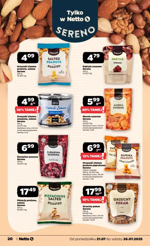 Netto - gazetka promocyjna Gazetka Spożywcza od poniedziałku 21.07 do soboty 26.07 - strona 20