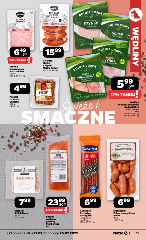 Netto - gazetka promocyjna Gazetka Spożywcza od poniedziałku 21.07 do soboty 26.07 - strona 9