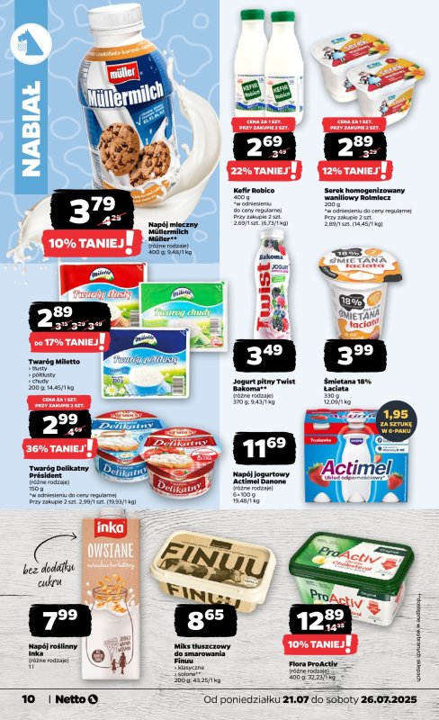 Netto - gazetka promocyjna Gazetka Spożywcza od poniedziałku 21.07 do soboty 26.07 - strona 10