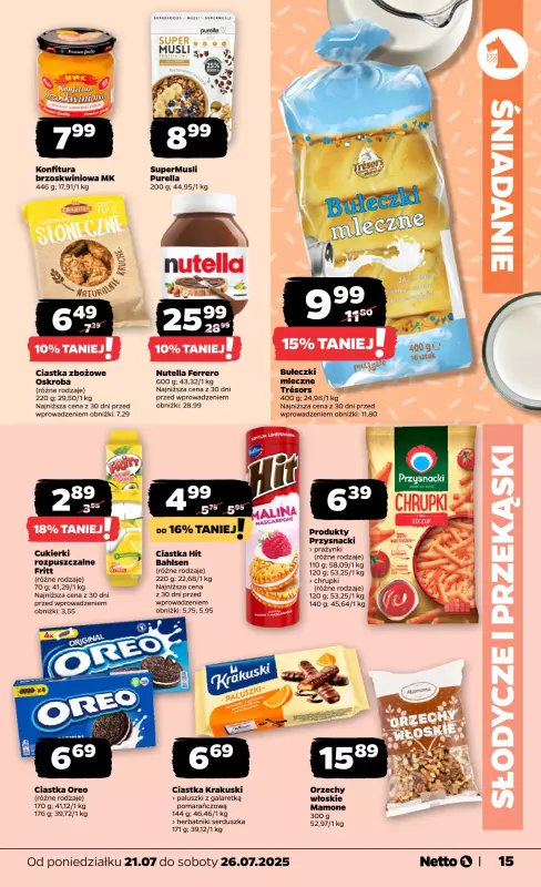 Netto - gazetka promocyjna Gazetka Spożywcza od poniedziałku 21.07 do soboty 26.07 - strona 15
