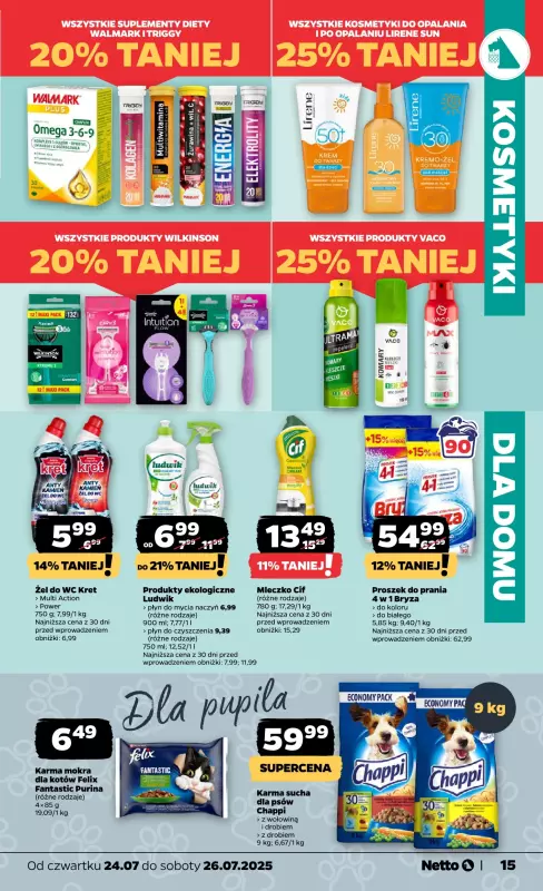 Netto - gazetka promocyjna Gazetka Spożywcza od czwartku 24.07 do soboty 26.07 - strona 15