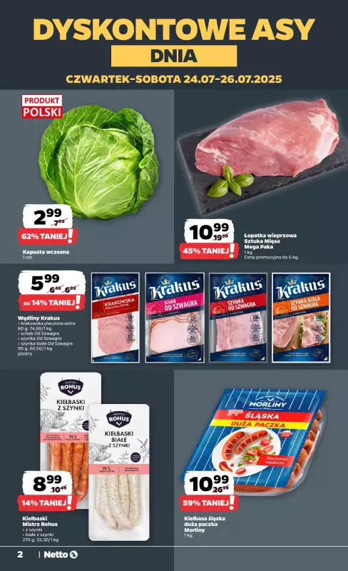 Netto - gazetka promocyjna Gazetka Spożywcza od czwartku 24.07 do soboty 26.07 - strona 2