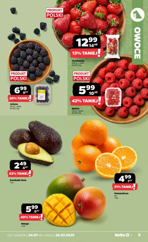 Netto - gazetka promocyjna Gazetka Spożywcza od czwartku 24.07 do soboty 26.07 - strona 5