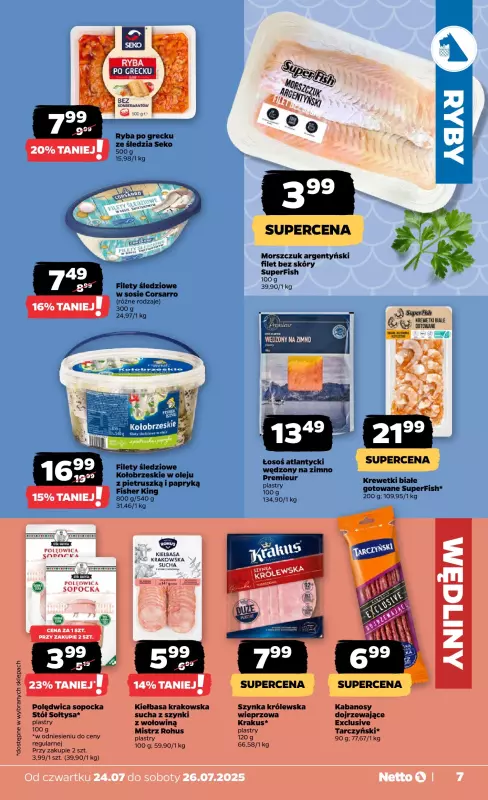 Netto - gazetka promocyjna Gazetka Spożywcza od czwartku 24.07 do soboty 26.07 - strona 7