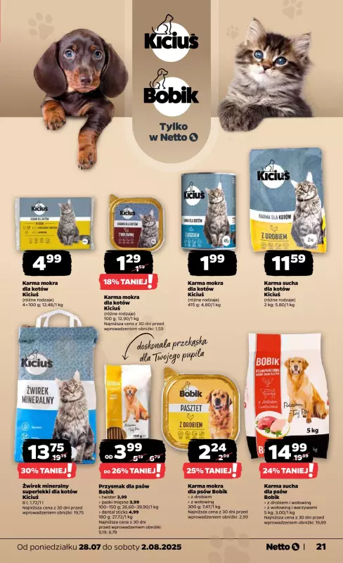 Netto - gazetka promocyjna Gazetka Spożywcza od poniedziałku 28.07 do soboty 02.08 - strona 21
