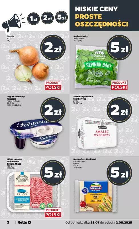 Netto - gazetka promocyjna Gazetka Spożywcza od poniedziałku 28.07 do soboty 02.08 - strona 2