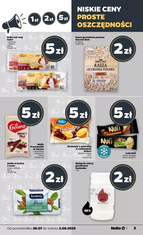Netto - gazetka promocyjna Gazetka Spożywcza od poniedziałku 28.07 do soboty 02.08 - strona 3