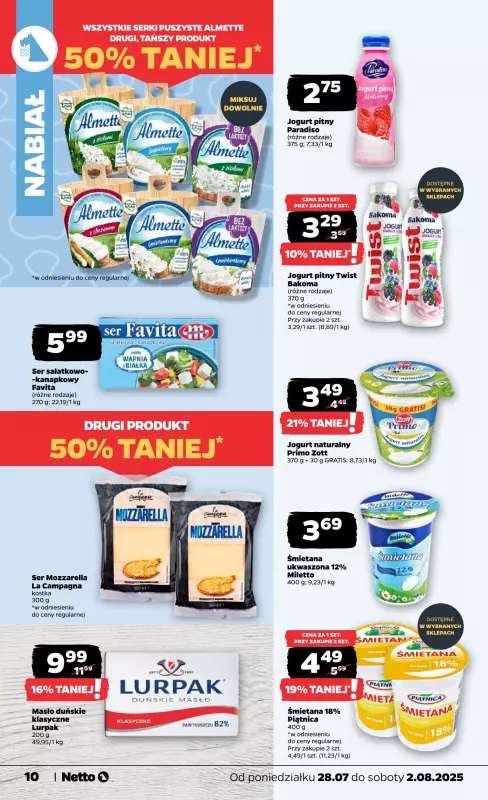 Netto - gazetka promocyjna Gazetka Spożywcza od poniedziałku 28.07 do soboty 02.08 - strona 10