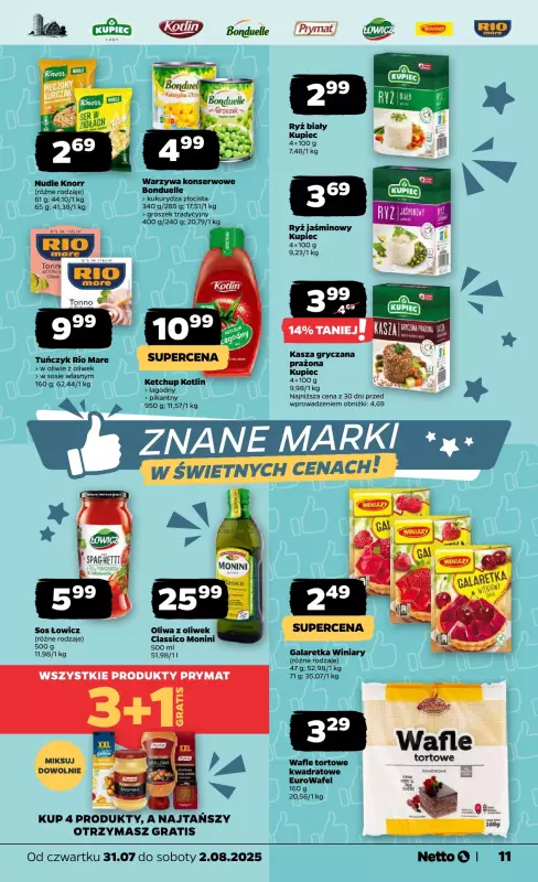 Netto - gazetka promocyjna Gazetka Spożywcza od czwartku 31.07 do soboty 02.08 - strona 11