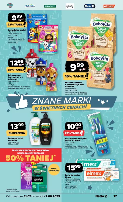 Netto - gazetka promocyjna Gazetka Spożywcza od czwartku 31.07 do soboty 02.08 - strona 17