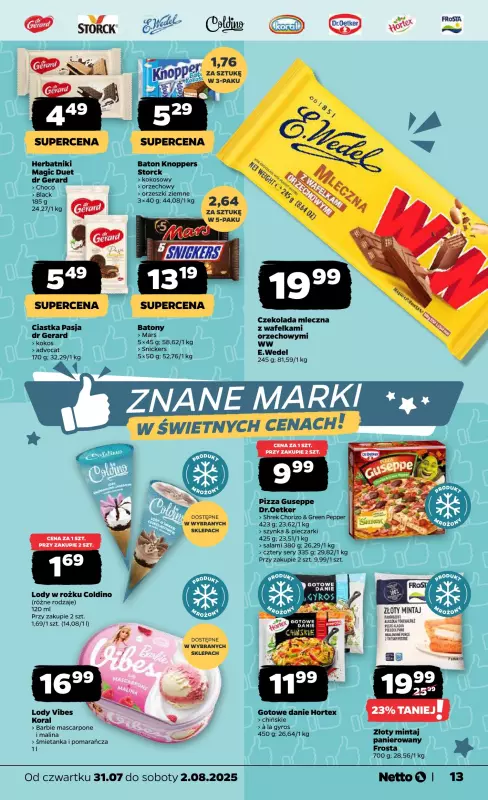 Netto - gazetka promocyjna Gazetka Spożywcza od czwartku 31.07 do soboty 02.08 - strona 13