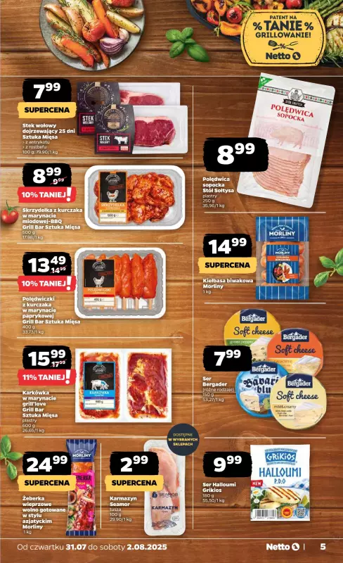 Netto - gazetka promocyjna Gazetka Spożywcza od czwartku 31.07 do soboty 02.08 - strona 5