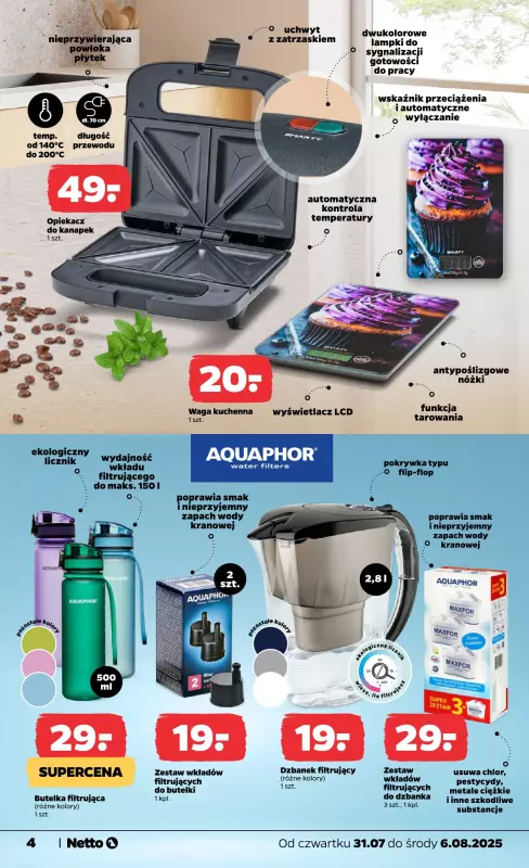 Netto - gazetka promocyjna Gazetka Non Food od czwartku 31.07 do soboty 02.08 - strona 4