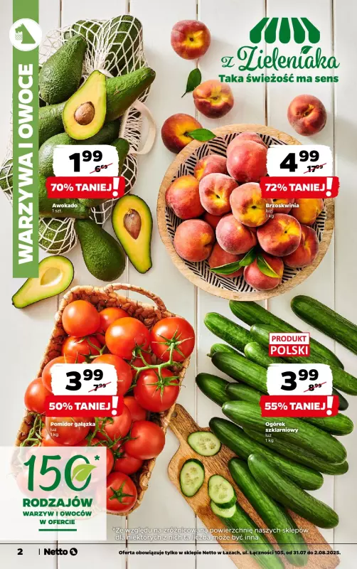 Netto - gazetka promocyjna Wielkie otwarcie już w czwartek 31.07. Łazy, ul.Łączności 105   - strona 2