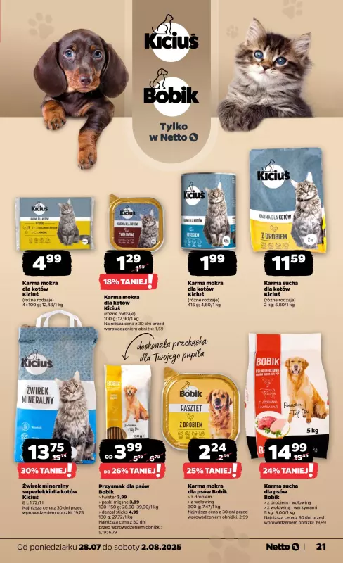 Netto - gazetka promocyjna Gazetka Spożywcza od poniedziałku 28.07 do soboty 02.08 - strona 21