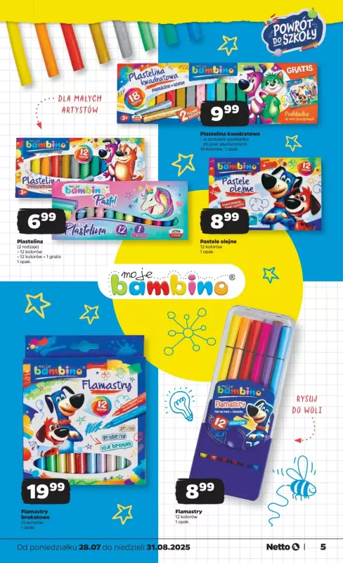 Netto - gazetka promocyjna Katalog Powrót do szkoły od poniedziałku 28.07 do niedzieli 31.08 - strona 5