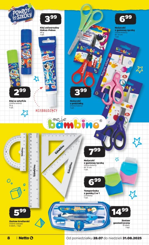 Netto - gazetka promocyjna Katalog Powrót do szkoły od poniedziałku 28.07 do niedzieli 31.08 - strona 8