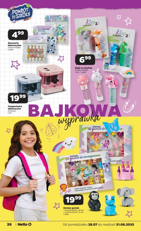 Netto - gazetka promocyjna Katalog Powrót do szkoły od poniedziałku 28.07 do niedzieli 31.08 - strona 26