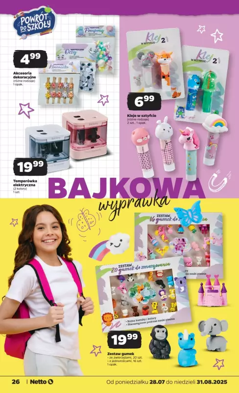 Netto - gazetka promocyjna Katalog Powrót do szkoły od poniedziałku 28.07 do niedzieli 31.08 - strona 26