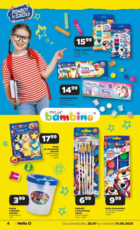 Netto - gazetka promocyjna Katalog Powrót do szkoły od poniedziałku 28.07 do niedzieli 31.08 - strona 4