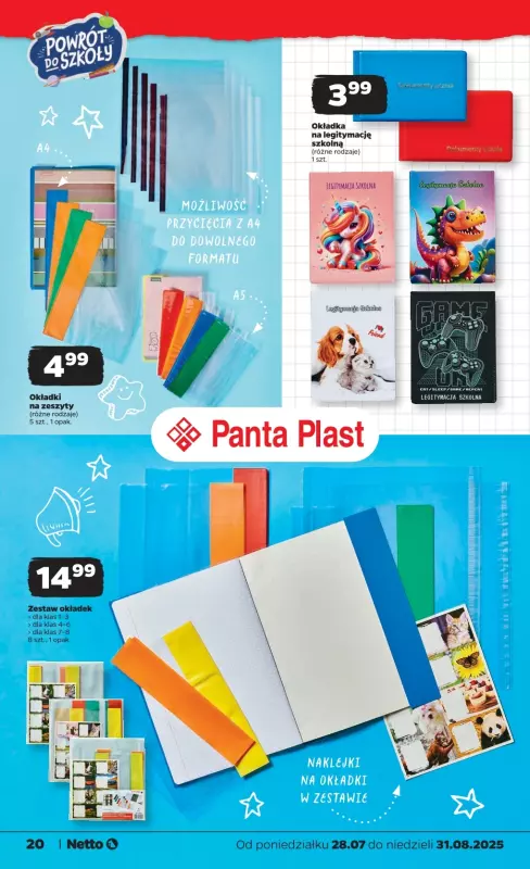 Netto - gazetka promocyjna Katalog Powrót do szkoły od poniedziałku 28.07 do niedzieli 31.08 - strona 20