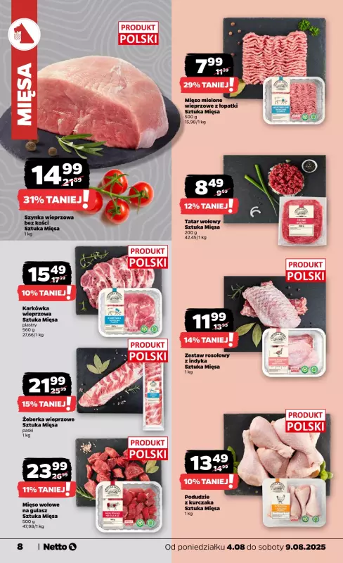 Netto - gazetka promocyjna Gazetka Spożywcza od poniedziałku 04.08 do soboty 09.08 - strona 8
