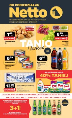 Netto - gazetka promocyjna Gazetka Spożywcza od poniedziałku 04.08 do soboty 09.08