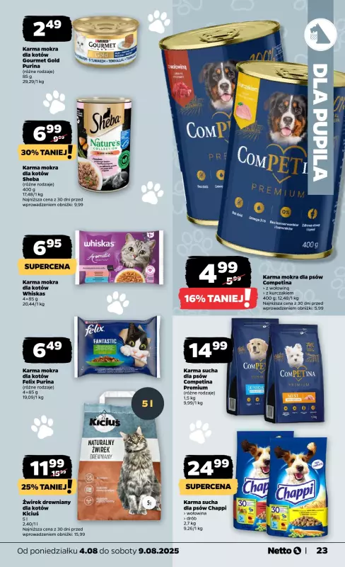 Netto - gazetka promocyjna Gazetka Spożywcza od poniedziałku 04.08 do soboty 09.08 - strona 23