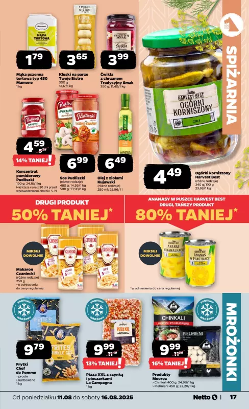 Netto - gazetka promocyjna Gazetka Spożywcza od poniedziałku 11.08 do soboty 16.08 - strona 17