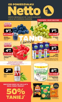 Netto - gazetka promocyjna Gazetka Spożywcza od poniedziałku 11.08 do soboty 16.08