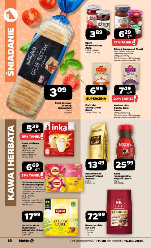 Netto - gazetka promocyjna Gazetka Spożywcza od poniedziałku 11.08 do soboty 16.08 - strona 18