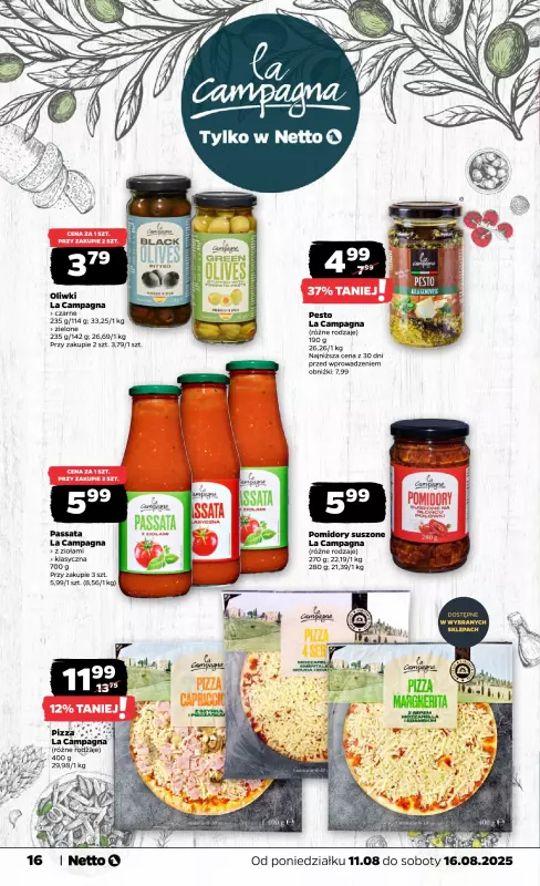 Netto - gazetka promocyjna Gazetka Spożywcza od poniedziałku 11.08 do soboty 16.08 - strona 16