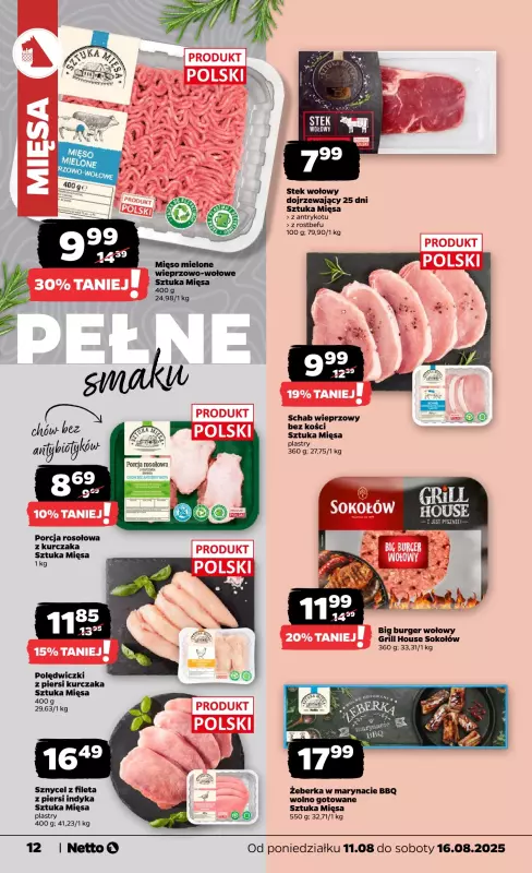 Netto - gazetka promocyjna Gazetka Spożywcza od poniedziałku 11.08 do soboty 16.08 - strona 12