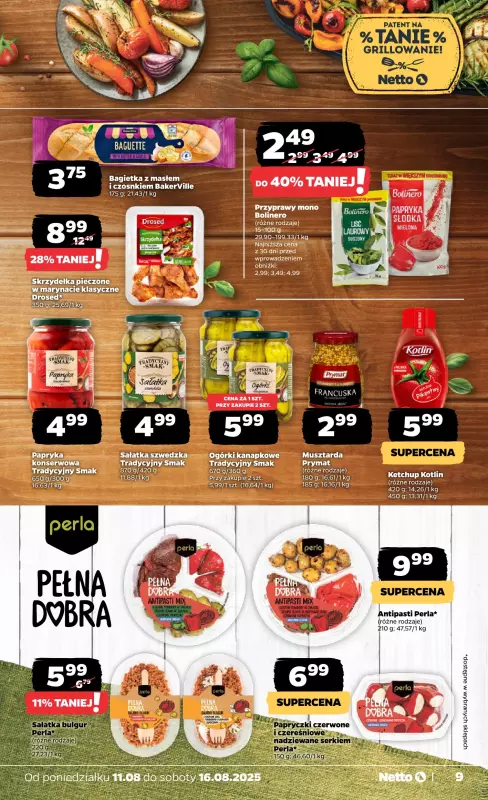 Netto - gazetka promocyjna Gazetka Spożywcza od poniedziałku 11.08 do soboty 16.08 - strona 9