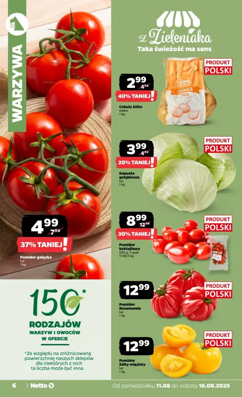 Netto - gazetka promocyjna Gazetka Spożywcza od poniedziałku 11.08 do soboty 16.08 - strona 6
