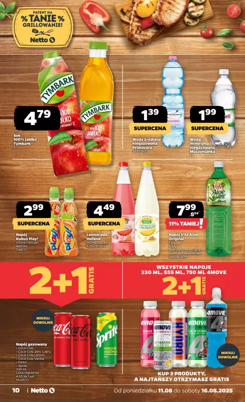 Netto - gazetka promocyjna Gazetka Spożywcza od poniedziałku 11.08 do soboty 16.08 - strona 10
