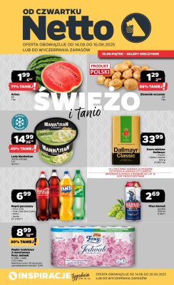 Netto - gazetka promocyjna Gazetka Spożywcza od czwartku 14.08 do soboty 16.08