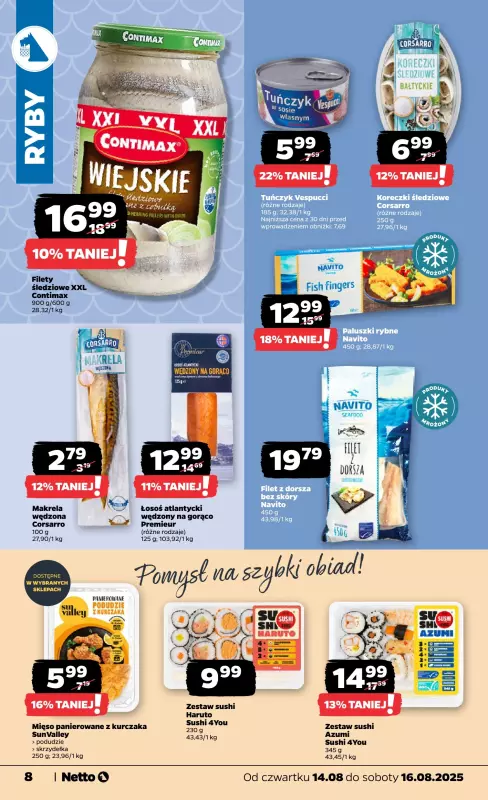 Netto - gazetka promocyjna Gazetka Spożywcza od czwartku 14.08 do soboty 16.08 - strona 8