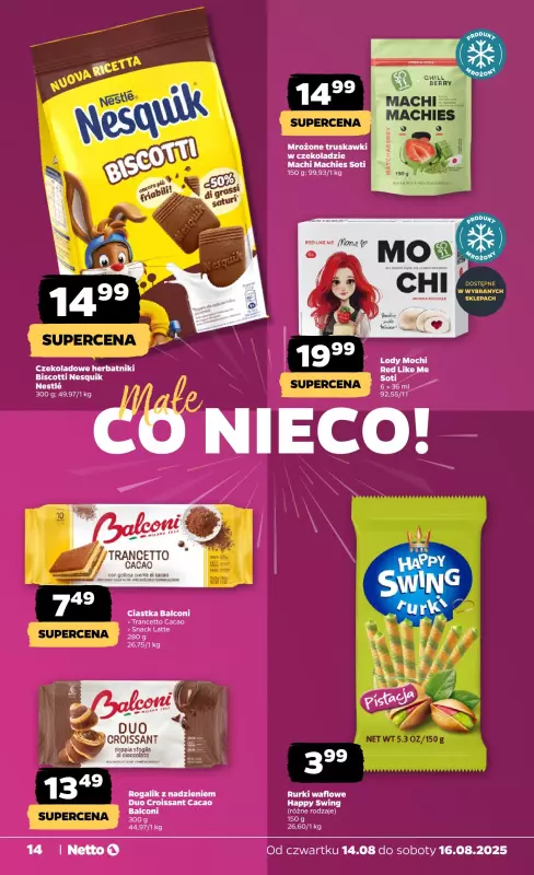 Netto - gazetka promocyjna Gazetka Spożywcza od czwartku 14.08 do soboty 16.08 - strona 14
