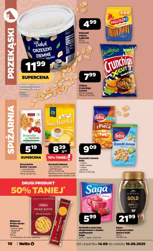 Netto - gazetka promocyjna Gazetka Spożywcza od czwartku 14.08 do soboty 16.08 - strona 10