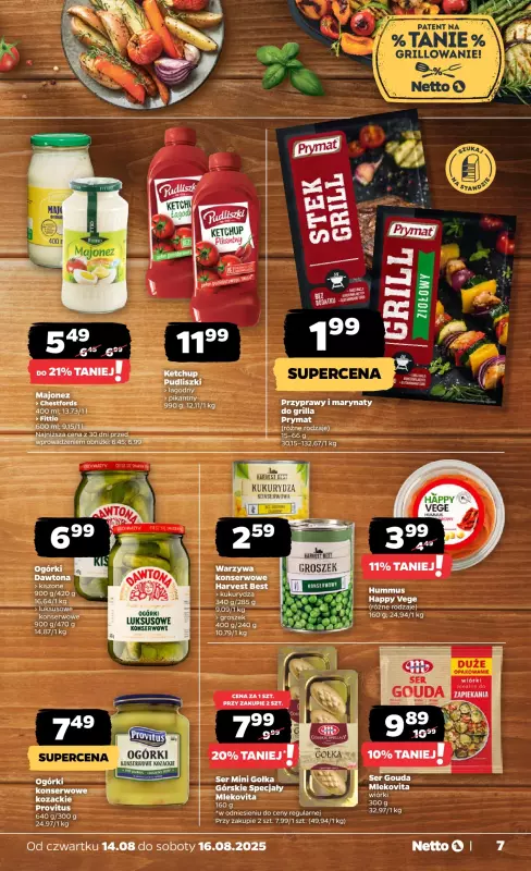 Netto - gazetka promocyjna Gazetka Spożywcza od czwartku 14.08 do soboty 16.08 - strona 7