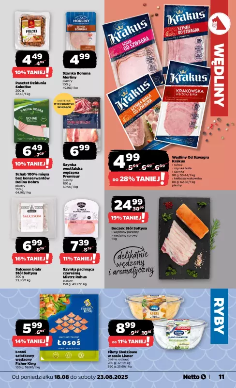 Netto - gazetka promocyjna Gazetka Spożywcza od poniedziałku 18.08 do soboty 23.08 - strona 11
