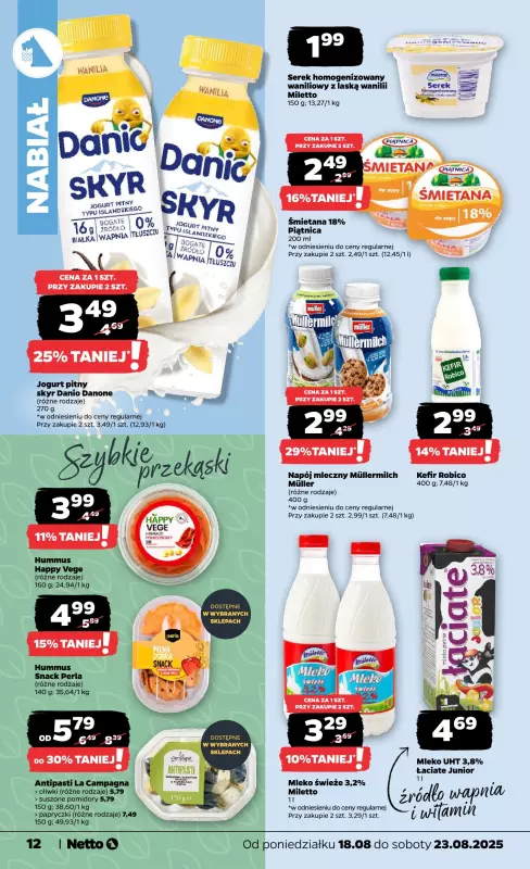 Netto - gazetka promocyjna Gazetka Spożywcza od poniedziałku 18.08 do soboty 23.08 - strona 12