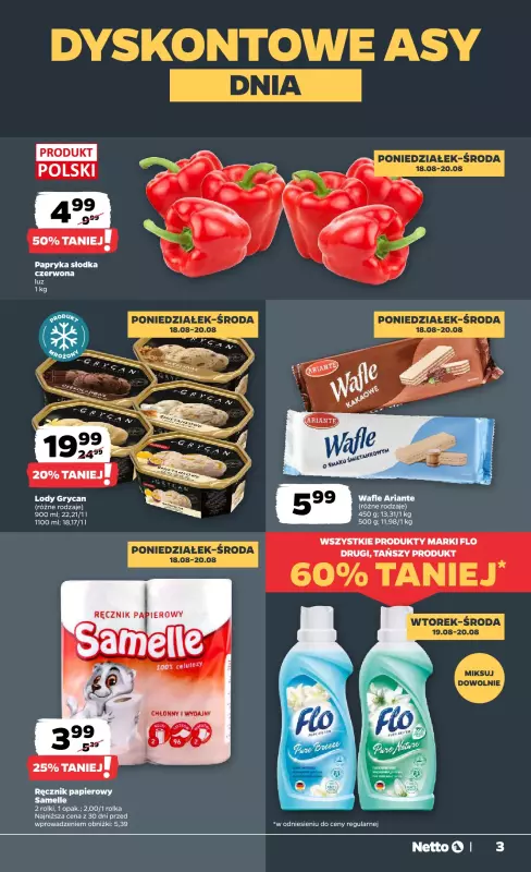 Netto - gazetka promocyjna Gazetka Spożywcza od poniedziałku 18.08 do soboty 23.08 - strona 3