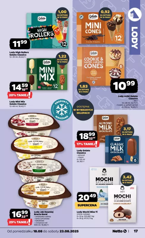 Netto - gazetka promocyjna Gazetka Spożywcza od poniedziałku 18.08 do soboty 23.08 - strona 17