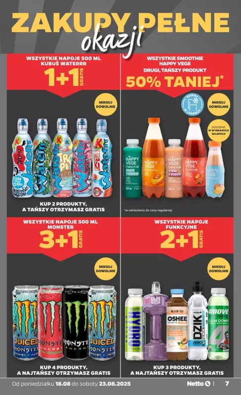 Netto - gazetka promocyjna Gazetka Spożywcza od poniedziałku 18.08 do soboty 23.08 - strona 7