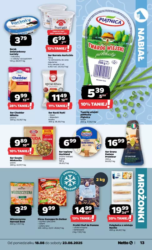 Netto - gazetka promocyjna Gazetka Spożywcza od poniedziałku 18.08 do soboty 23.08 - strona 13