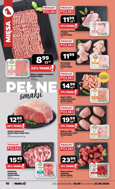 Netto - gazetka promocyjna Gazetka Spożywcza od poniedziałku 18.08 do soboty 23.08 - strona 10