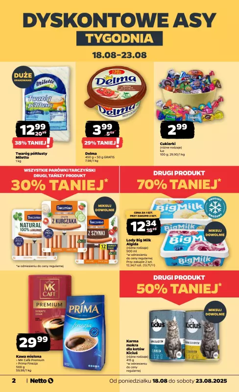 Netto - gazetka promocyjna Gazetka Spożywcza od poniedziałku 18.08 do soboty 23.08 - strona 2