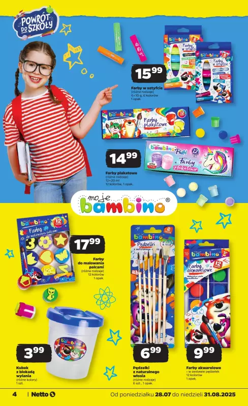 Netto - gazetka promocyjna Katalog Powrót do szkoły od poniedziałku 28.07 do niedzieli 31.08 - strona 4